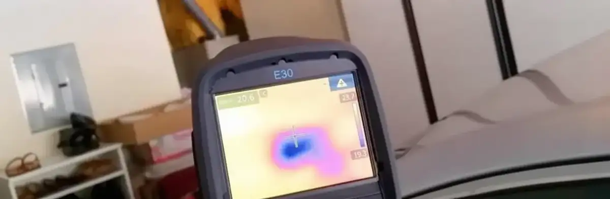 mold inspection using thermal imaging technology to detect moisture and hidden mold in a home in Memphis, TN